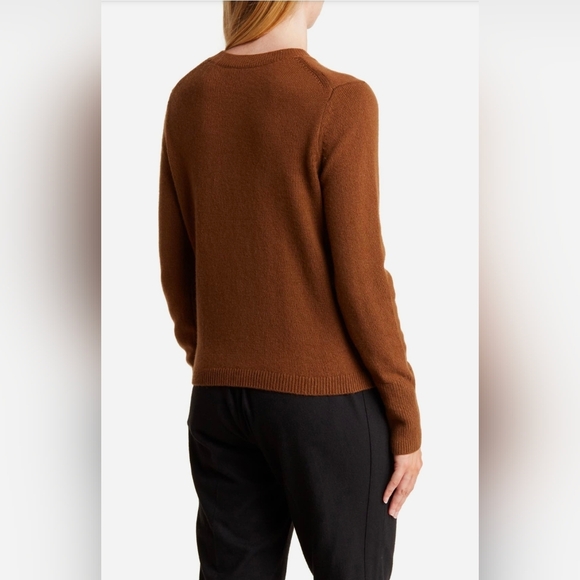 Vince (Camuto) Wool Cashmere Crewneck Sweater L Chestnut - Picture 3 of 3